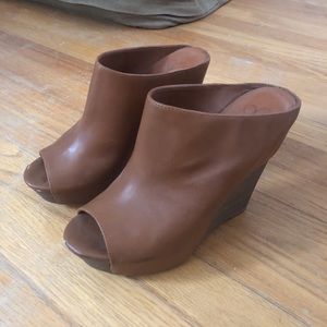 Jessica Simpson peep toe wedge booties